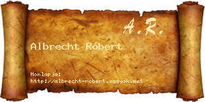 Albrecht Róbert névjegykártya