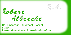 robert albrecht business card
